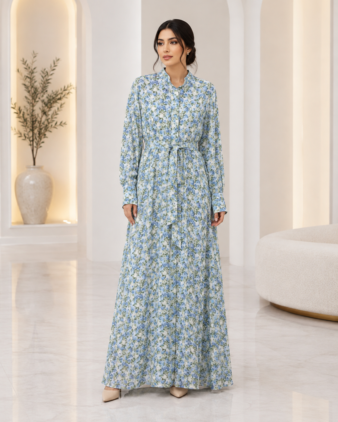 Azure Floral Serenity