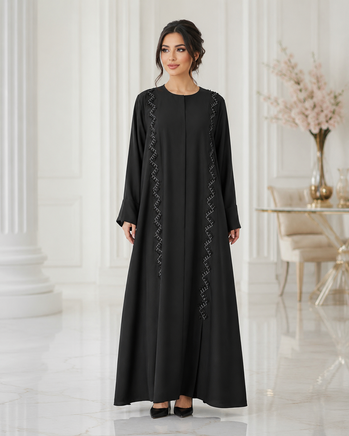 Midnight Pearl Abaya