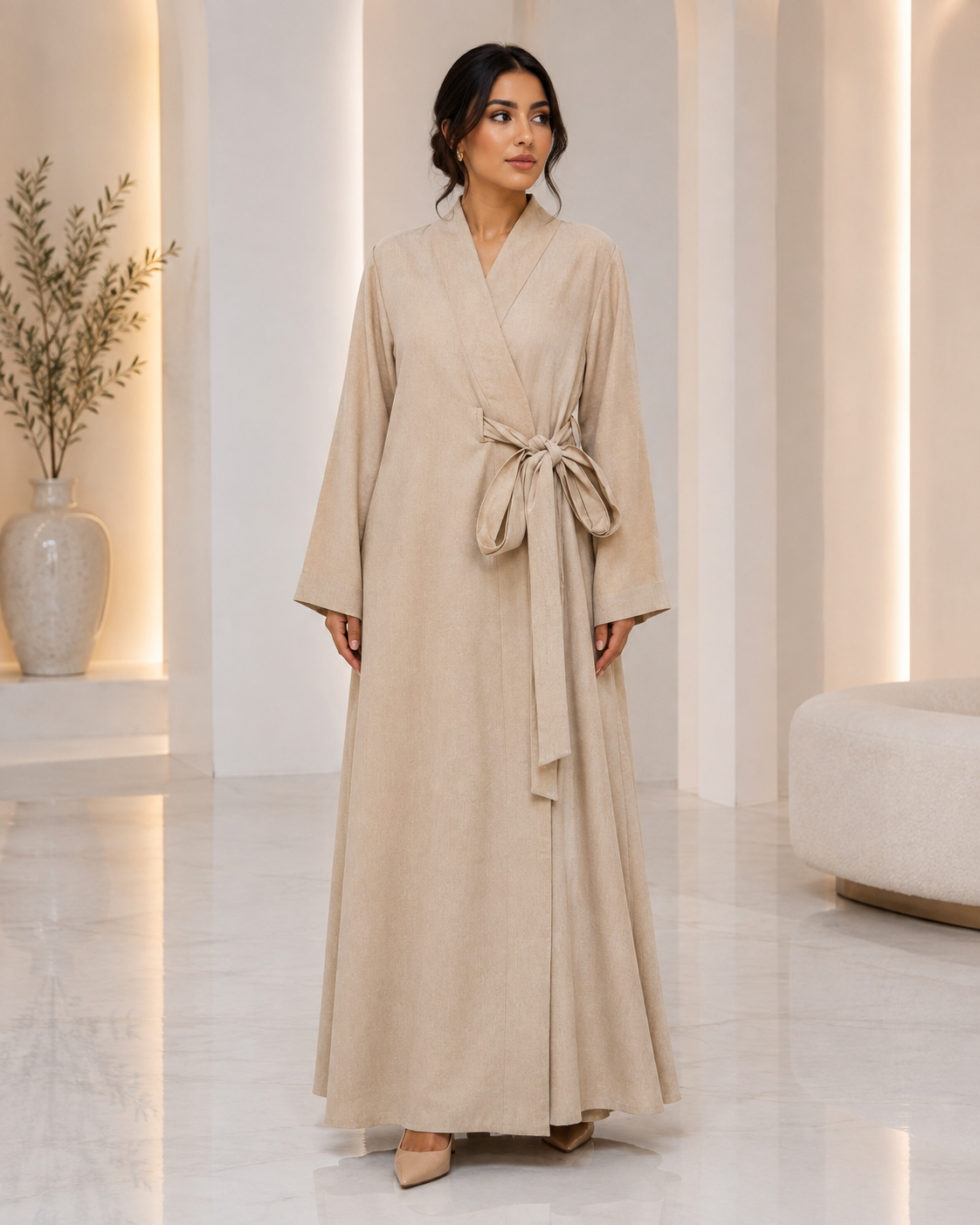Sandstone Wrap Abaya